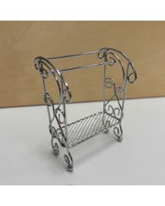 DAMAGED - Silver Towel Stand