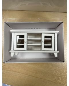 NO PACKAGING - White TV Cabinet