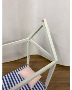 DAMAGED - White Canopy Single Bed