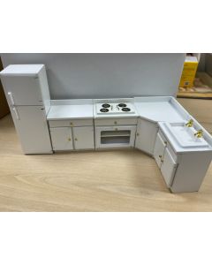 RETURN - White Kitchen Set with fridge freezer