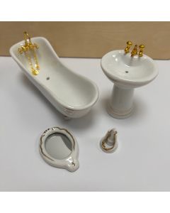 DAMAGED - Ceramic Bathroom Set