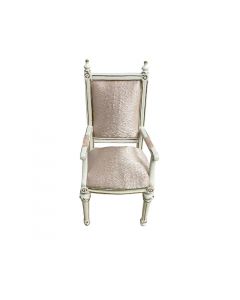 IMPERFECT - White Chair with Pink Upholstery