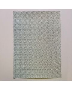 DAMAGED - White Vine Floral Print on Sage Green Wallpaper
