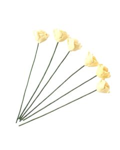 D3326 Single Yellow Roses- pack of 6