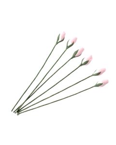 D3328 Single Pink Flower Buds- pack of 6