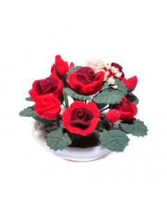 D4144 - Bowl of Red Roses