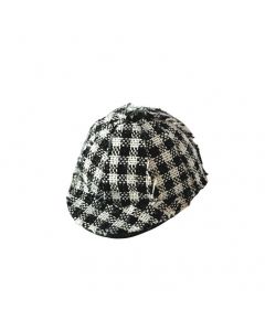 D4239 - Black and White Check Cap