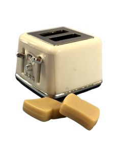 D4311 -Retro Cream Toaster with toast