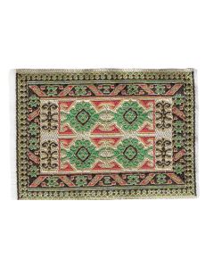 Green Turkish Carpet, 5 x 7cm (D697B)