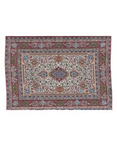 Maroon Turkish Carpet, 10 x 14cm (D698A)