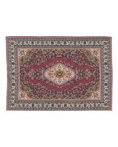 Red Turkish Carpet, 10 x 14cm (D698F)