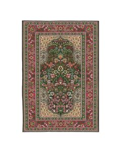 Green Turkish Carpet, 15 x 23cm (D699C)