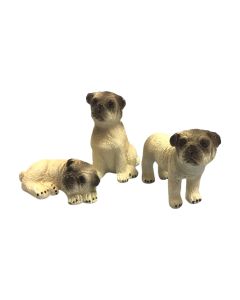 Pug Dog, Pack of 3 (DA026)