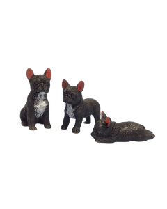 Black French Bulldog, Pack of 3 (DA027)