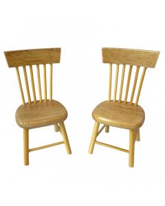 DF018 - Pair of Light Oak Chairs