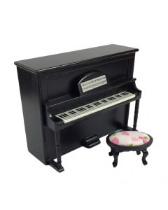 DF022 - Black Piano with Stool