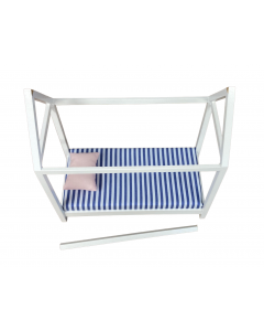2DF050 - Broken White Canopy Single Bed