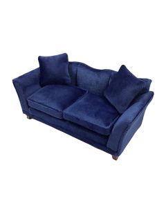 DF461 - Dark Blue Velvet Sofa 