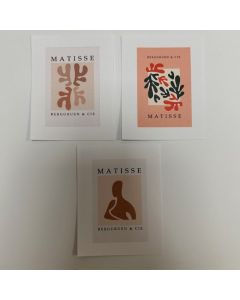 DISCONTINUED - Set of 3 unframed Matisse pictures, 68 x 53mm