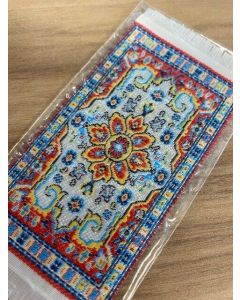 DISCONTINUED - Blue patterned rug, 10.5cm x 5cm