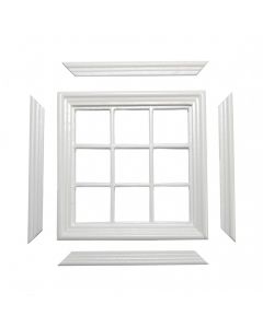 DIY003W - White 9 Pane Window