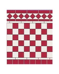 Wall Tiles Gloss Card Red / White - DIY048B