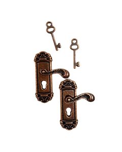 Antique Door Handle with Key (DIY596)