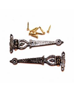 DIY744 - Black Antique Hinges and Pins (pk2)