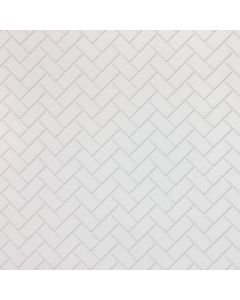 DIY791A - White Herringbone Metro Tiles