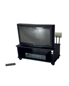 DM-M40 - 1:12 Scale Black Widescreen TV and Video
