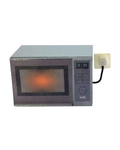 DM-H40S - Dolls House Silver Microwave Oven