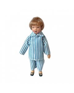 DP441 - Boy in Blue and White Pyjamas