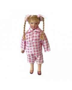 DP442 - Girl in Pink and White Pyjamas