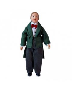 DP447 - Man in Green Jacket and Red Bow Tie