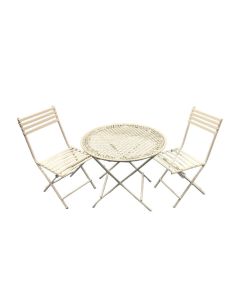 E4356 - White Table & Two Chairs