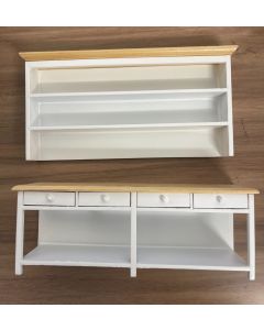 Large White & Pine Dresser (2E9289)