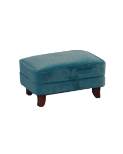 Teal Velvet Foot Stool (E9314)