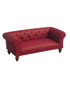 Red Leather Sofa (E9321)