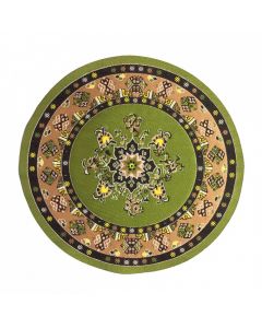 E9353 - Large Round Green Rug
