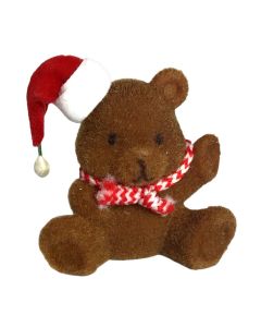 DISCONTINUED - Christmas teddy in Santa hat