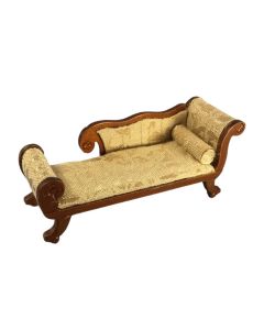 EM9643H - Oak chaise with gold fabric