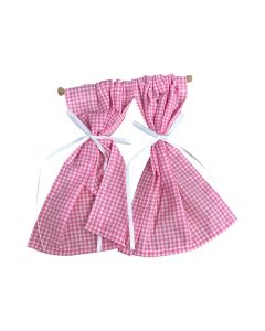 Pink Gingham Curtains (D3800)