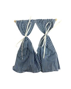 Blue Gingham Curtains (D3801)