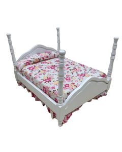 G9725 - White Double Four-Poster Bed