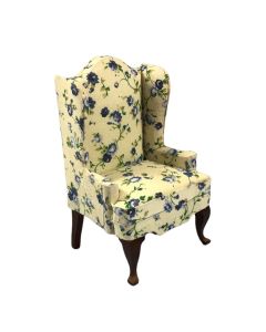 GS0549 - Blue and White Floral Armchair