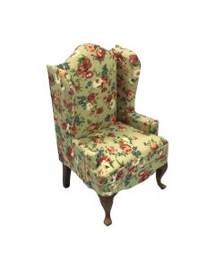 GS0551 - Green Floral Armchair