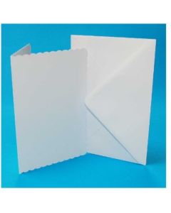 5×7 Scalloped White Cards & Envelopes (H-835)