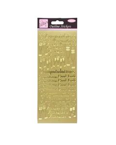 Outline Stickers, Congratulations, Gold (H-ANT8101118)