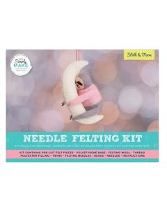 Simply Make Needle Felting Kit - Sloth and Moon (H-DSM106135)