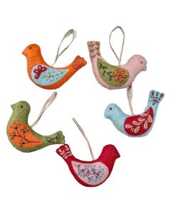 Folk Birds Felt Craft Kit (H-FBIRD5F)